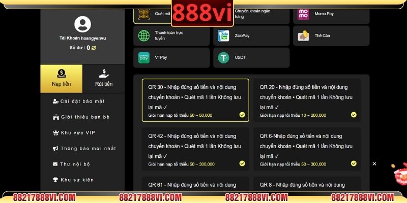 Quy trình nạp cược nhanh, an toàn cho hội viên cá cược