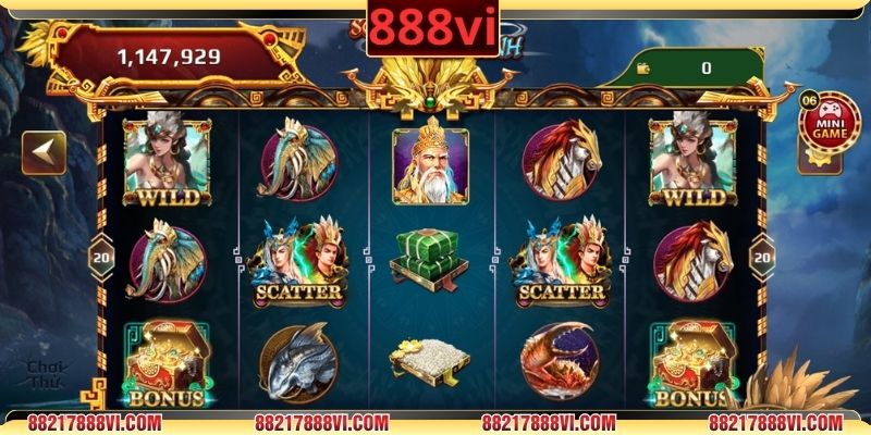 Slot game Sơn Tinh và Thủy Tinh phần thưởng ngẫu nhiên